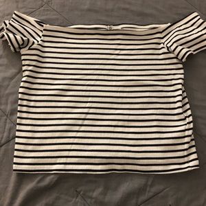 Cropped off the shoulder top